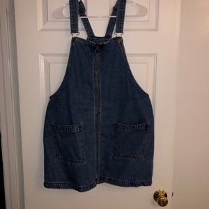 Denim overall dress